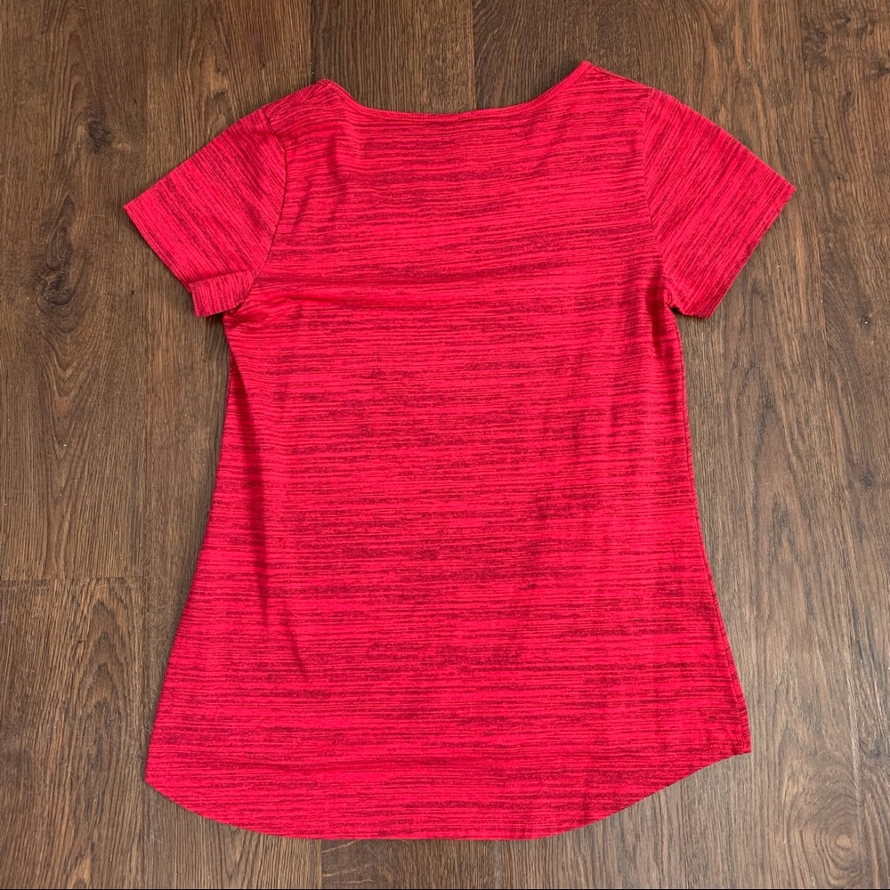 LuLaRoe Classic Tee Red Striped - Picture 6 of 6